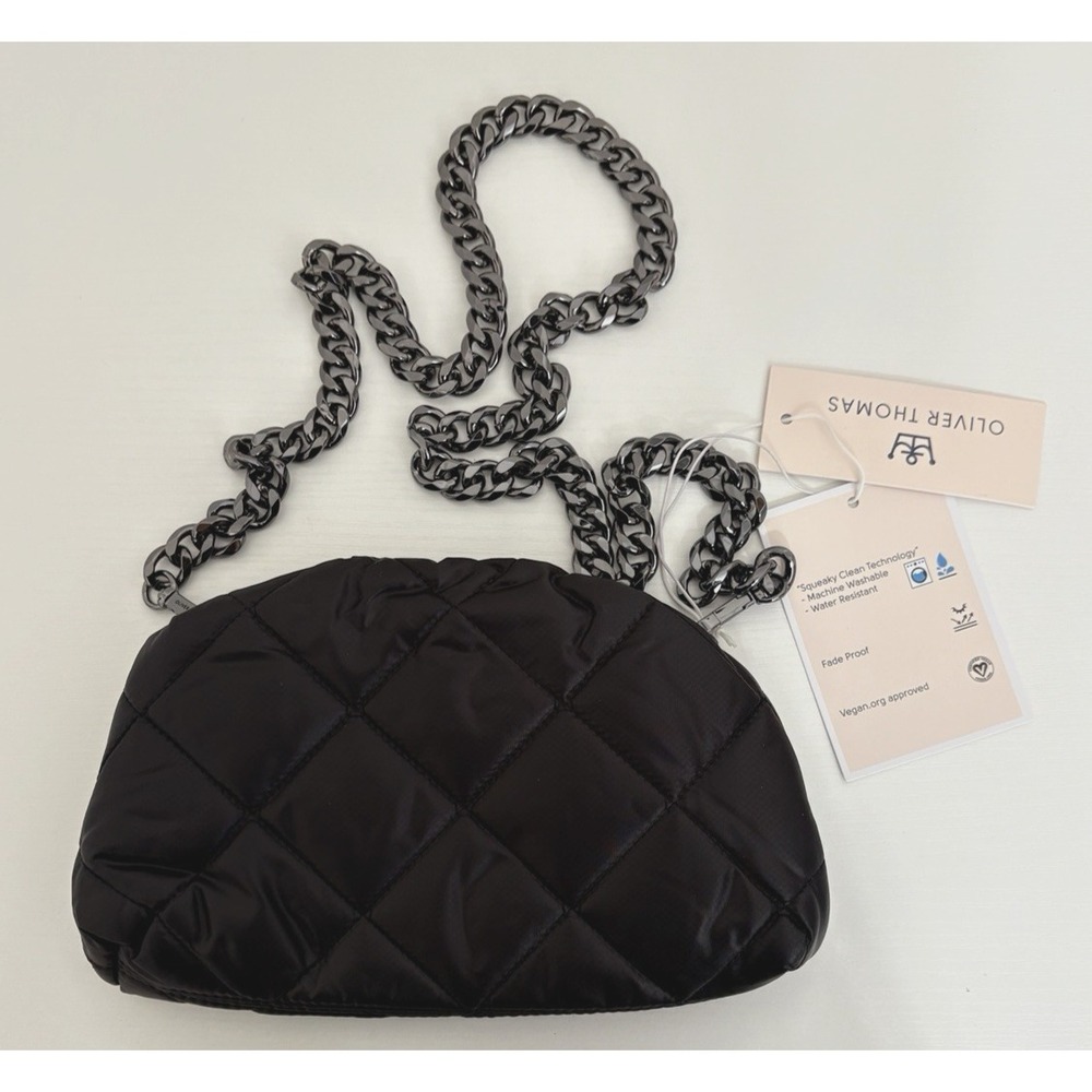 NWT Oliver‎ Thomas Black Maxed Out Pouchette Purse Quilted Puffer Quiet Luxury